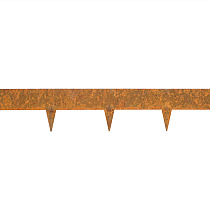 Stalen Borderrand Flexibel Corten 16x106 cm