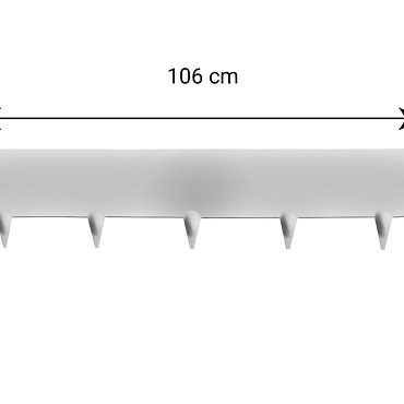 Stalen Borderrand Flexibel Verzinkt 24x106 cm