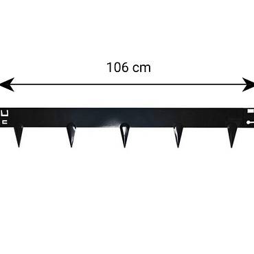 Stalen Borderrand Flexibel Zwart 16x106 cm