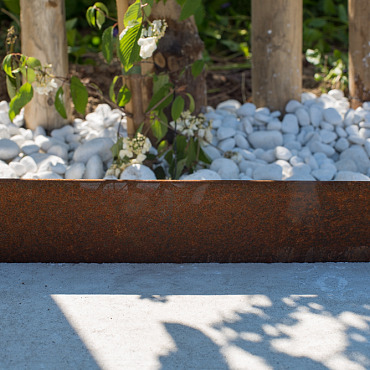 Stalen Borderrand Flexibel Corten 24x106 cm