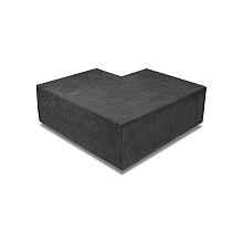 Oud Hollandse hoekstuk traptrede 37x15 cm Carbon ( 90° buiten )